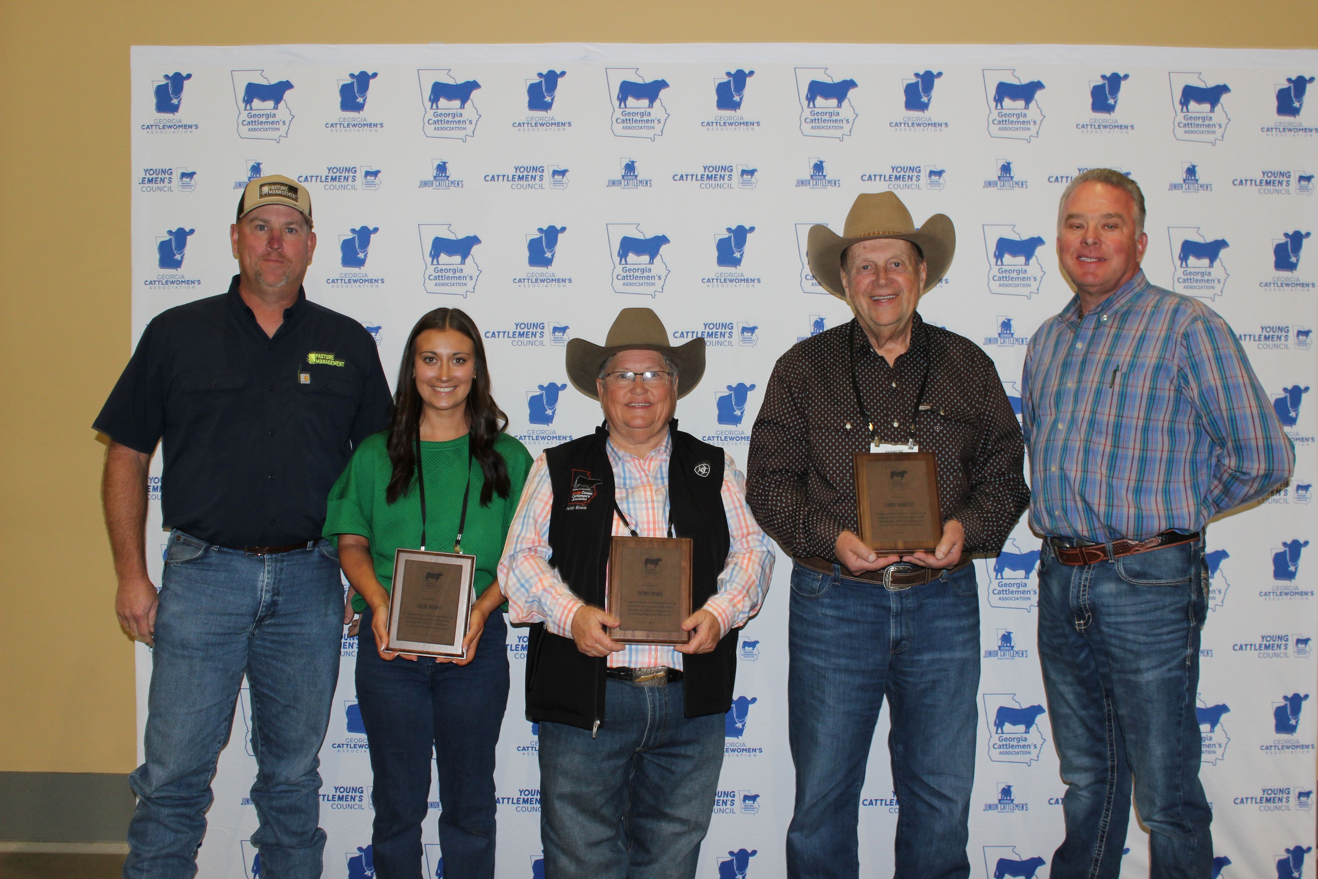 Group of members accepting awards